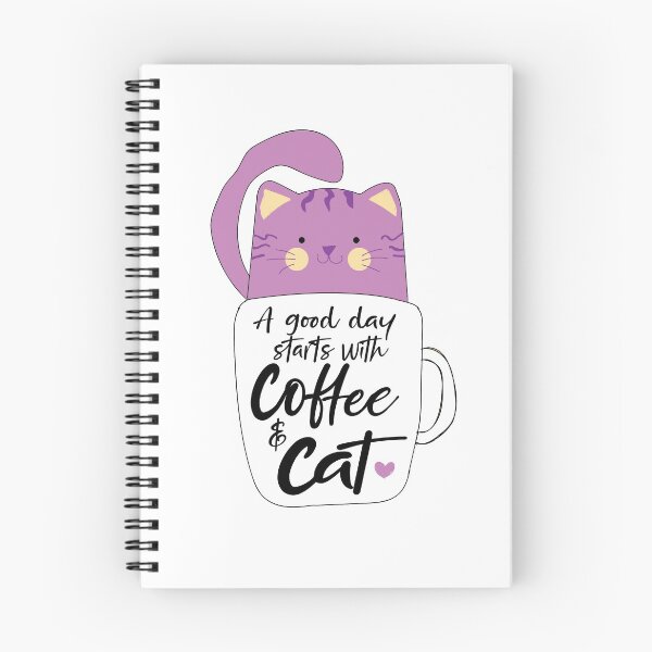 Item preview, Funny Gift For Cat & Coffee Lovers A Good Day Starts With Coffee & Cat designed and sold by Suhy.