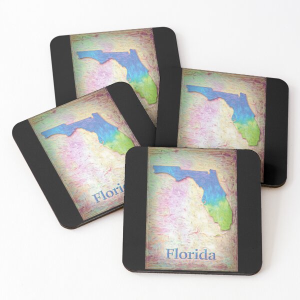Item preview, Digital Art Map of The State of Florida designed and sold by AlanPhotoArt.
