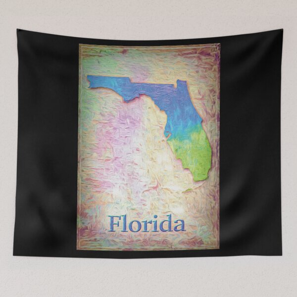 Item preview, Digital Art Map of The State of Florida designed and sold by AlanPhotoArt.