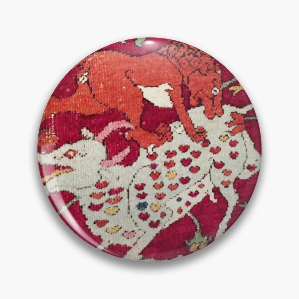 Item preview, Safavid Antique Hunting Rug Animal Print designed and sold by Vicky Brago-Mitchell®.