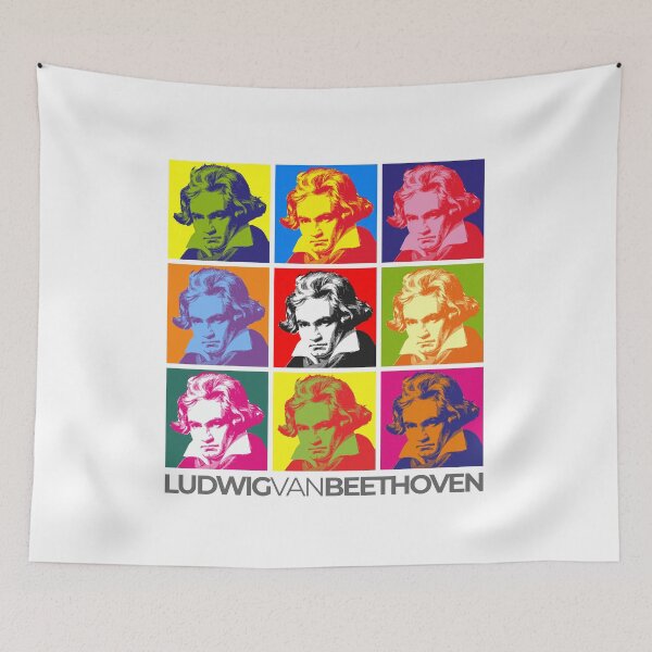 Item preview, Ludwig van Beethoven pop-art portrait poster designed and sold by CMYKStudio.