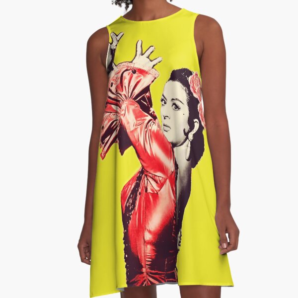 Vista previa del artículo con la obra «Lola Flores Fondo Amarillo», diseñado y vendido por JmB Folkloricas.