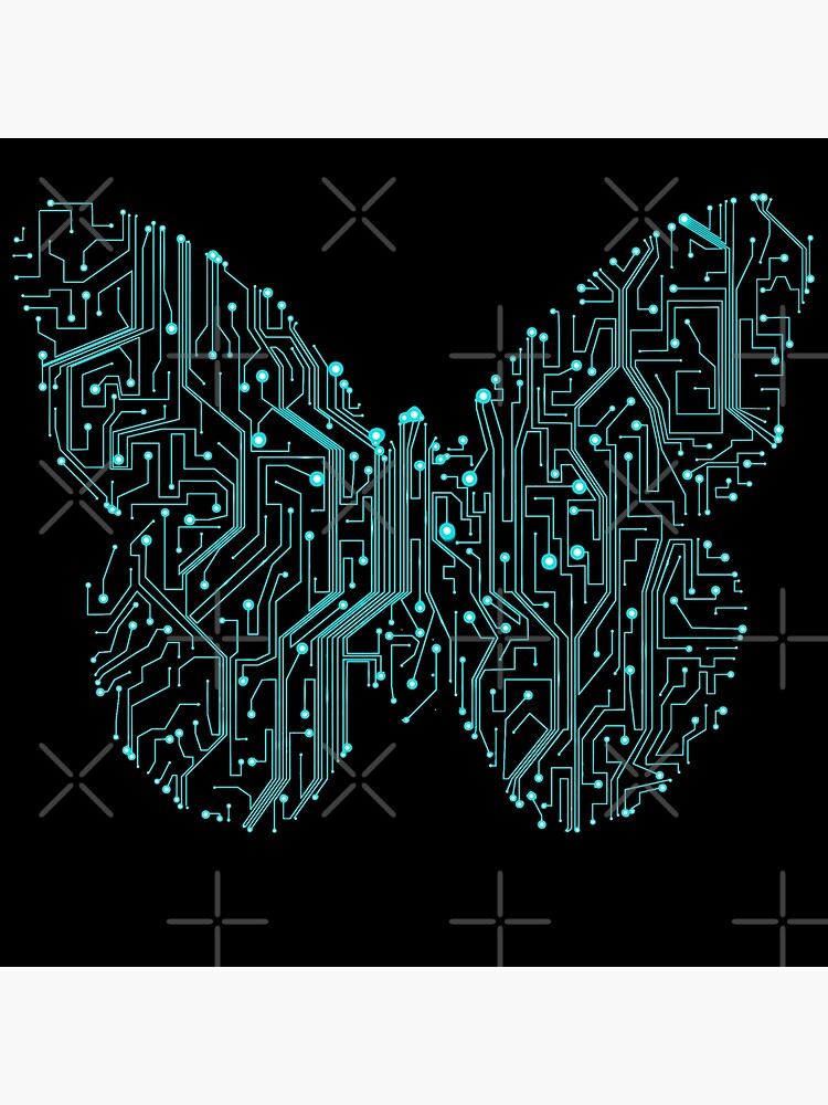 "Cyberpunk Butterfly" Poster by AllWellia Redbubble