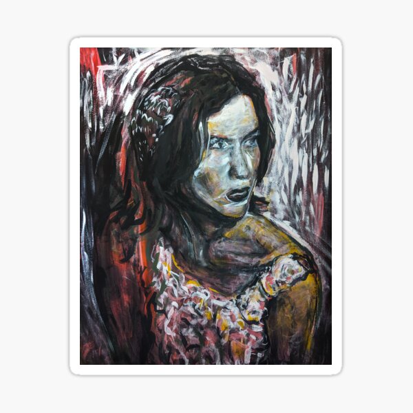 Portrait of Woman Original Art Sticker