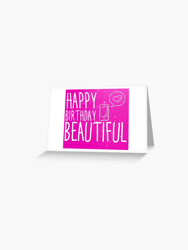 Carte De Vœux Joyeux Anniversaire Beaute Par Lagraphics Redbubble