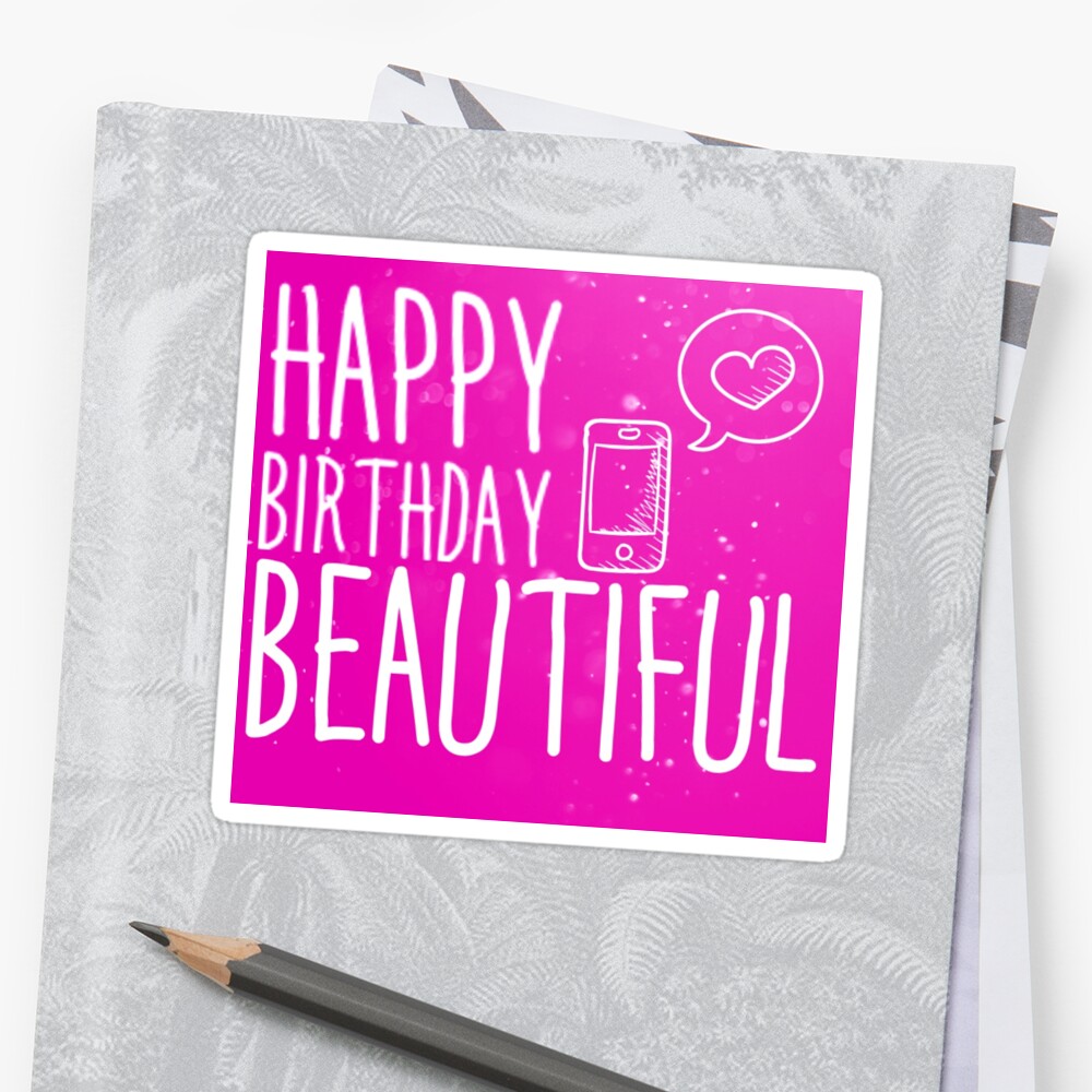 beautiful | Sticker birthday Happy