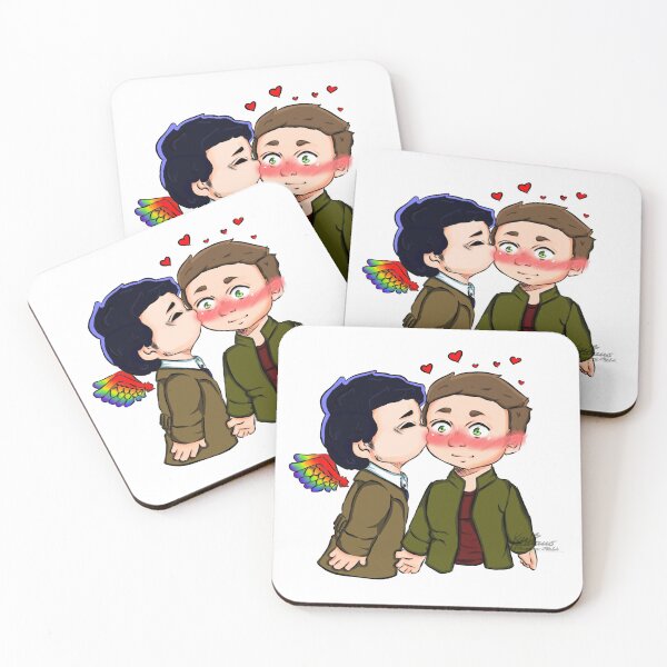 Artikelvorschau, Destiel - Cheek Kiss (SPN) entworfen und verkauft von JamesMcFly.