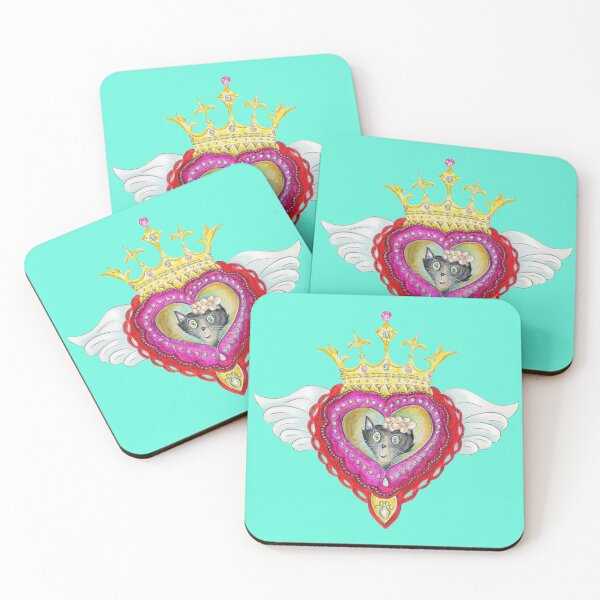 Item preview, Sacred Heart Cat Portrait designed and sold by HieronymusFish.