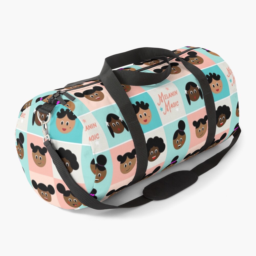 Melanin Magic Afro Puff Black Girls Kids Duffle Bag