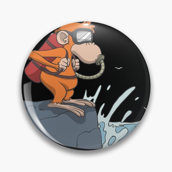 Item preview, Monkey diver jumps from rock designed and sold by Monkey Ful.
