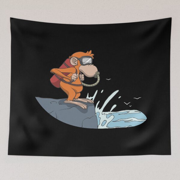 Item preview, Monkey diver jumps from rock designed and sold by Monkey Ful.