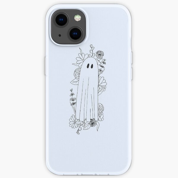 ghost in flowers iPhone Soft Case