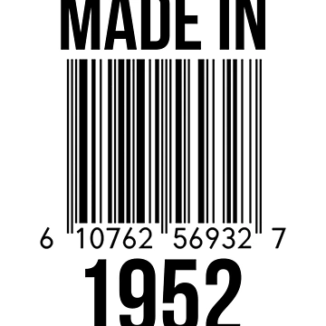 Artwork thumbnail, Made In 1952 by RandomStuffShop
