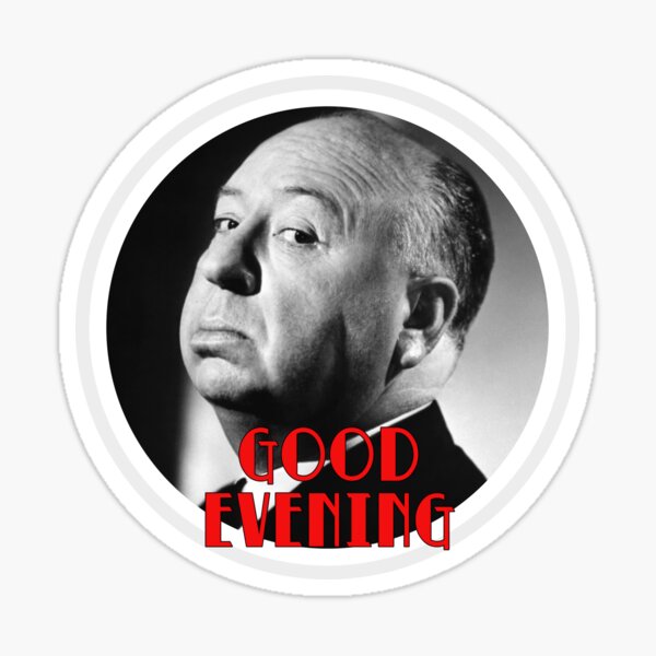 Item preview, Alfred Hitchcock good evening movie print. Birthday party gifts. Officially licensed merch. designed and sold by chrlalexandru.