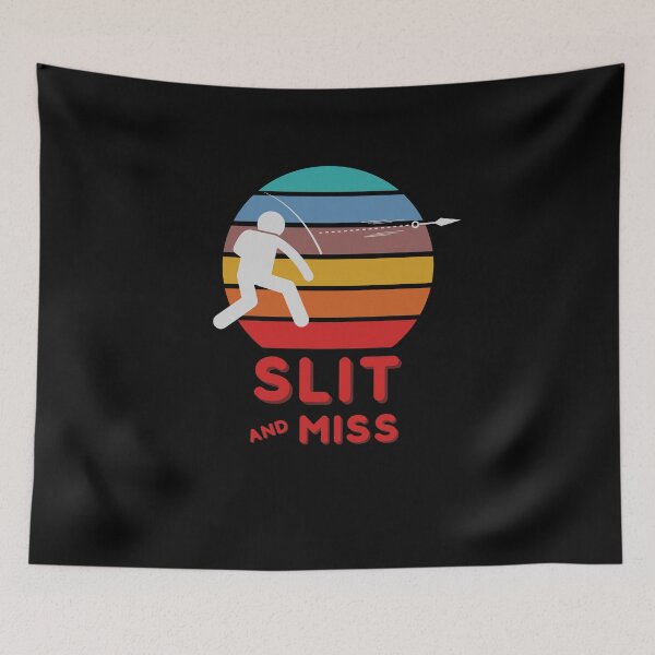 Item preview, Knife Throwing Funny Knife Throw Slit And Miss Hit Pun Retro designed and sold by trendo.