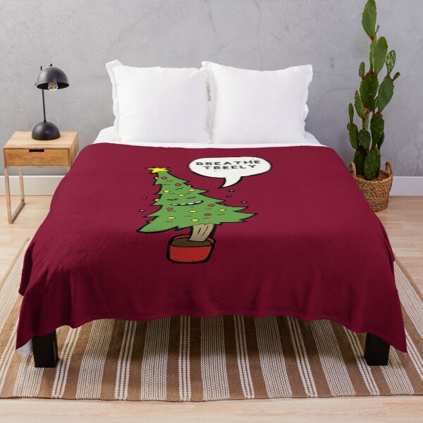 Aperçu de l'œuvre Sapin de Noël Breathe Treely Pun Breathing Freely Alive Pun créée et vendue par trendo.