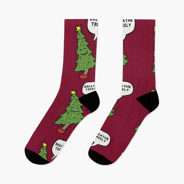 Item preview, Christmas Tree Breathe Treely Pun Breathing Freely Alive Pun designed and sold by trendo.
