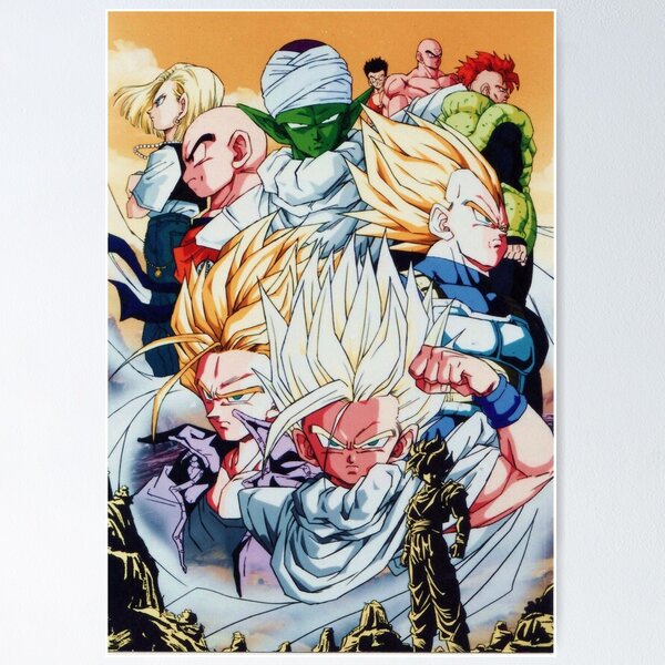 android saga poster, dragon ball z poster, anime poster, size:12x18  inch