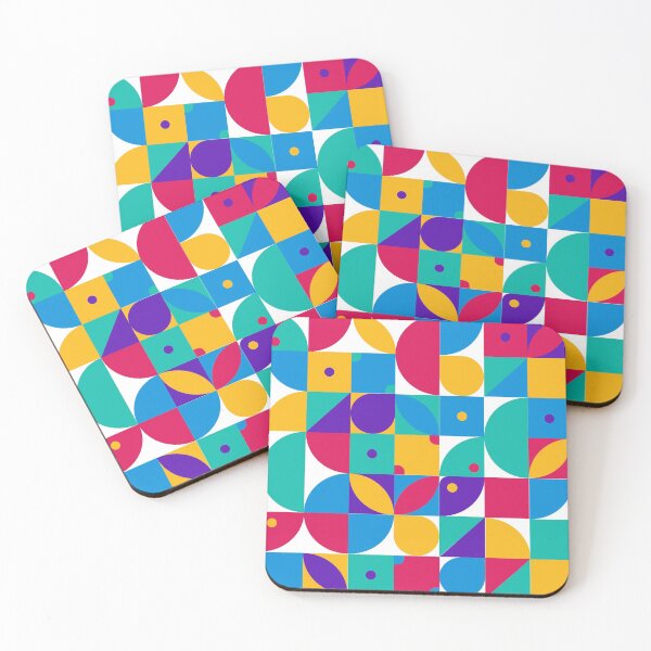 Item preview, Wallpaper background colorful geometric vector patterns, square, rose, round designed and sold by Luinwen.