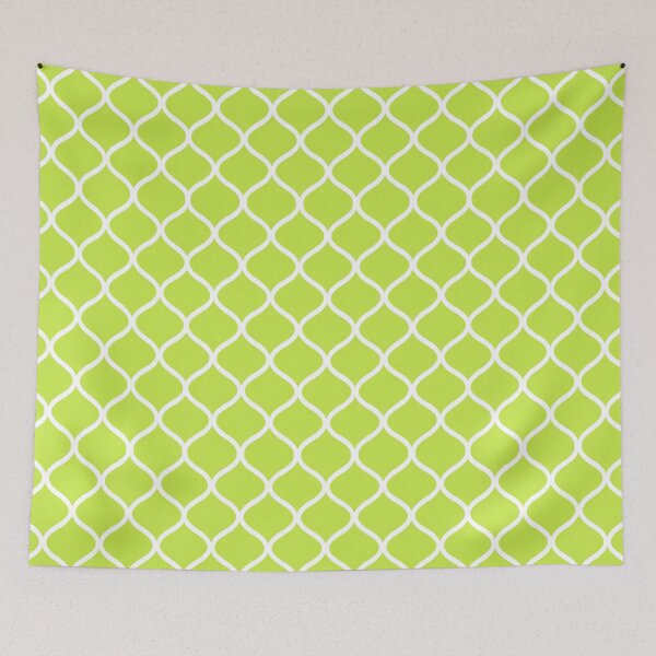 Item preview, Lime Green Moroccan Ogee Trellis Tile Pattern designed and sold by museofdreamers.