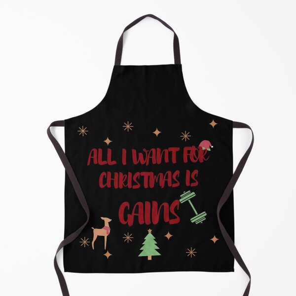 Item preview, All I Want For Christmas Is Gains Red Letters In Black designed and sold by LuckyKermit.