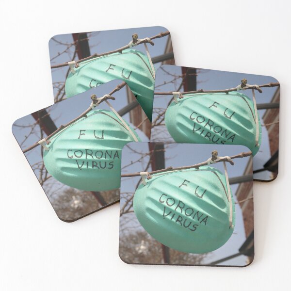 Item preview, Photo of a face mask that says, FU CORONAVIRUS designed and sold by JohnArehart.
