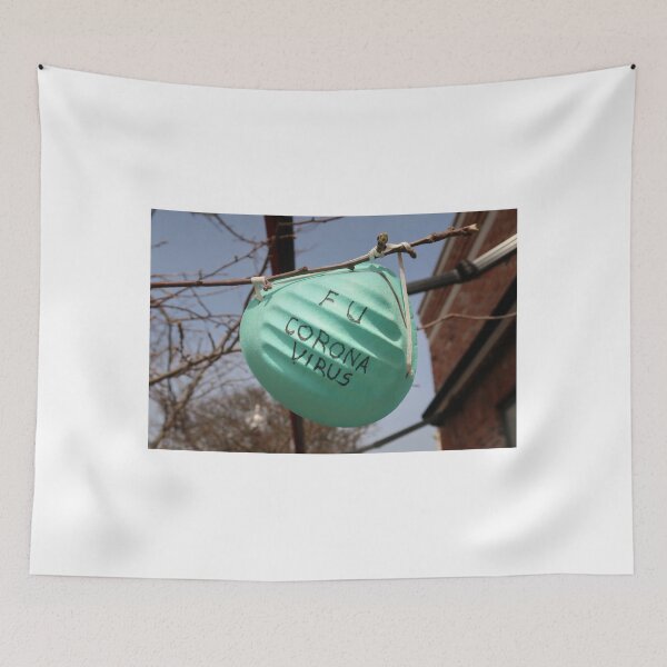 Item preview, Photo of a face mask that says, FU CORONAVIRUS designed and sold by JohnArehart.