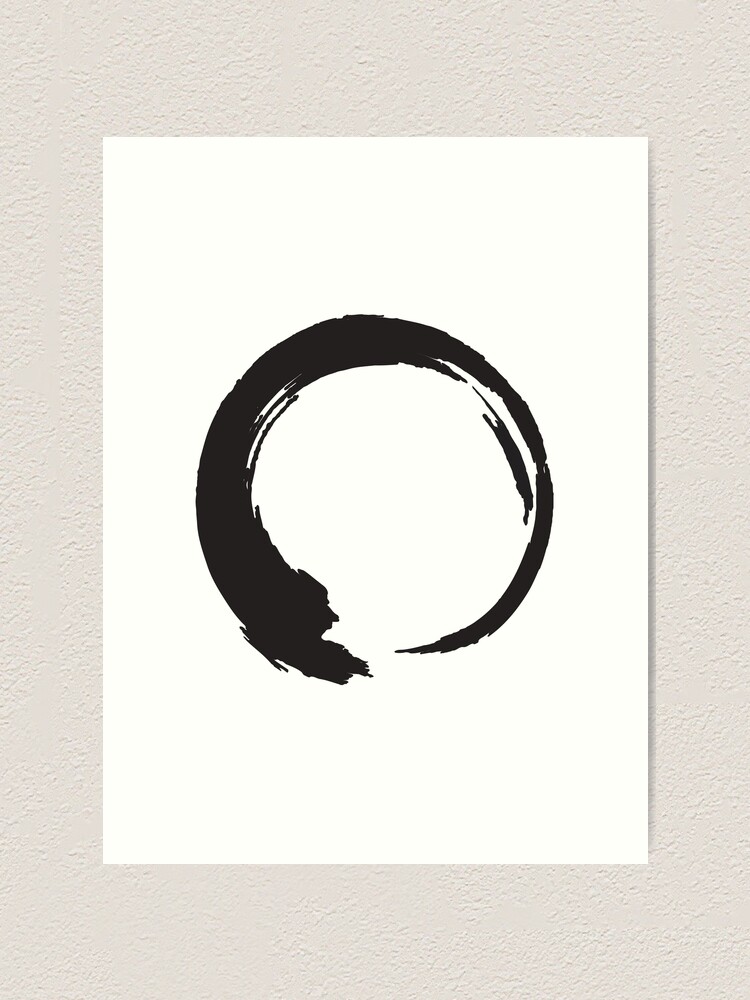 Zen Enso Circle Canvas Print for Sale by dotygonegreen