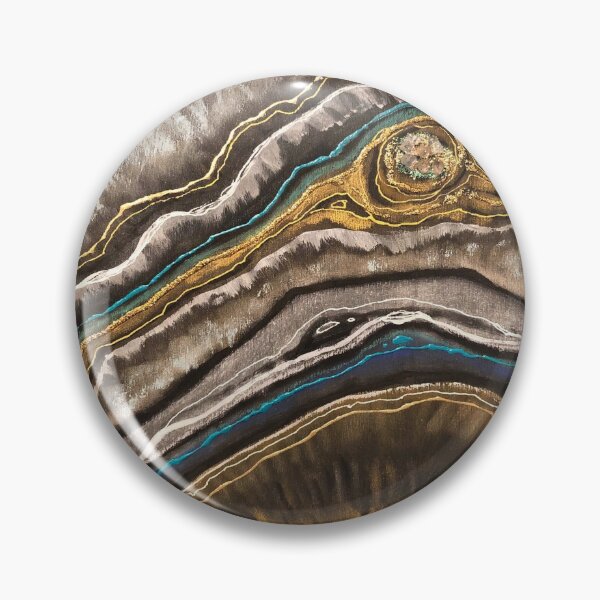 Item preview, Galaxy Gold Geode / Art Painting / Turquoise Agate / Earthy / Crystals  designed and sold by artenvironments.