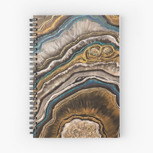 Item preview, Galaxy Gold Geode / Art Painting / Turquoise Agate / Earthy / Crystals  designed and sold by artenvironments.