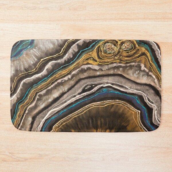 Item preview, Galaxy Gold Geode / Art Painting / Turquoise Agate / Earthy / Crystals  designed and sold by artenvironments.
