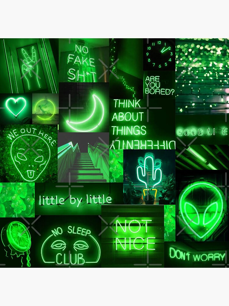 Neon Green Aesthetic' Sticker