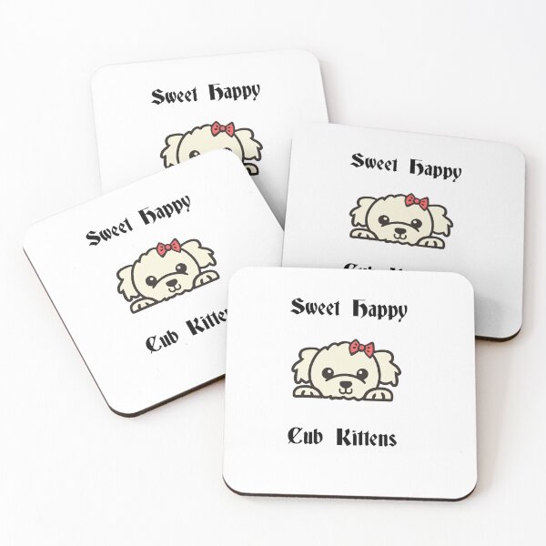 Item preview, White sweet happy cub kittens  designed and sold by DamaliePierre.