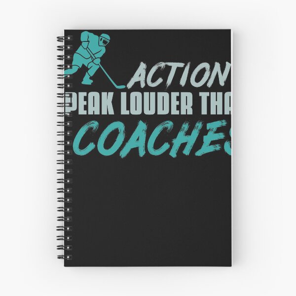 Item preview, Funny Ice Hockey Player Actions Speak Louder Then Coaches designed and sold by tomtomd.