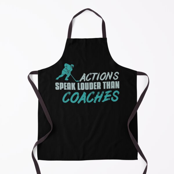 Item preview, Funny Ice Hockey Player Actions Speak Louder Then Coaches designed and sold by tomtomd.