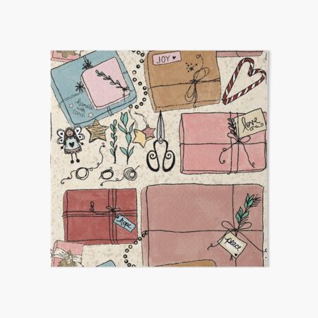 Primitive Christmas Gifts Art Board Print