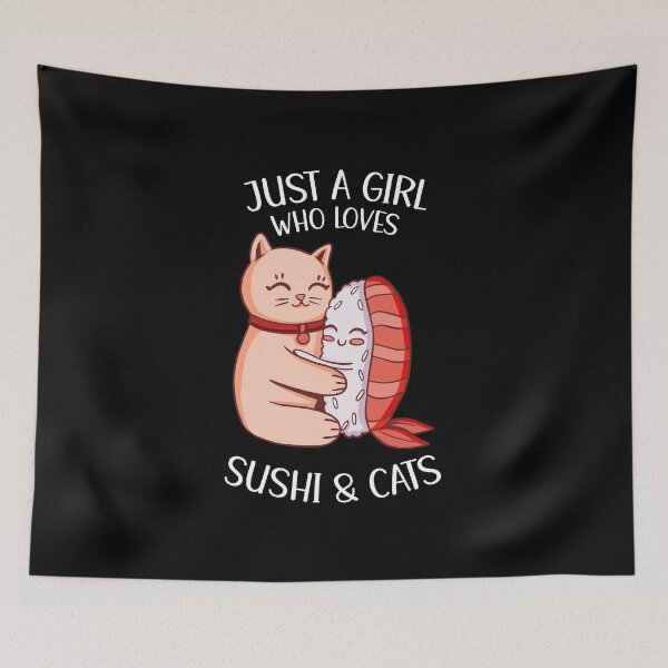 Item preview, Just A Girl Who Loves Sushi And Cats designed and sold by OnepixArt.