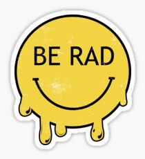 Be Rad - Decayed Smiley Face Sticker