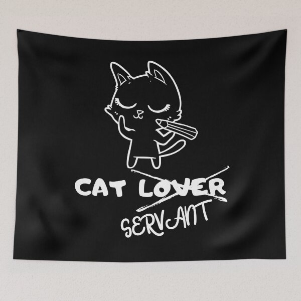 Item preview, Cat lover or servant? designed and sold by GraphicTeesSuck.