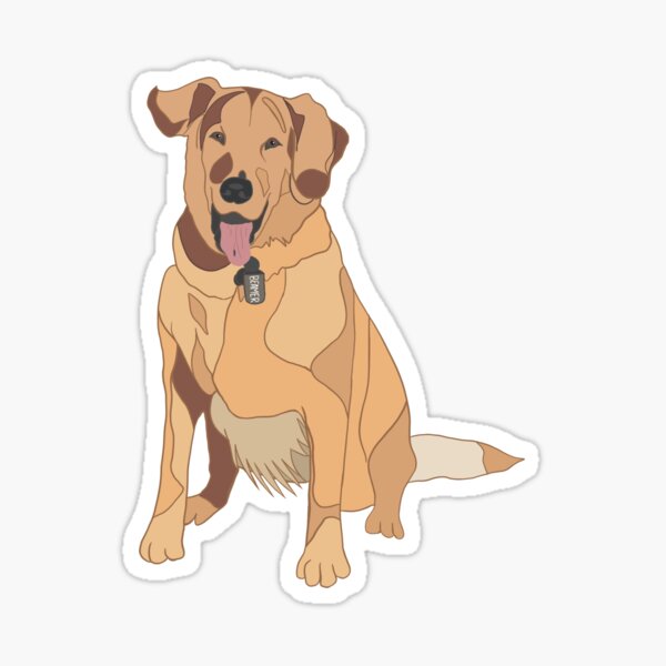 Beamer the Retriever Sticker