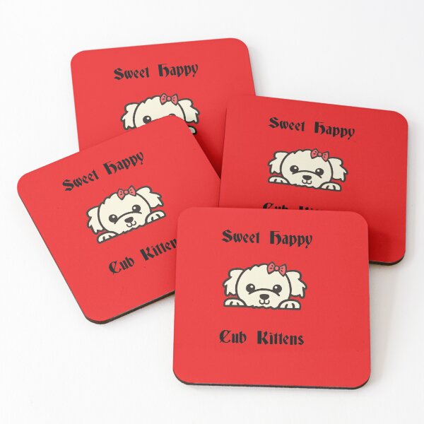 Item preview, Red sweet happy cub kittens  designed and sold by DamaliePierre.