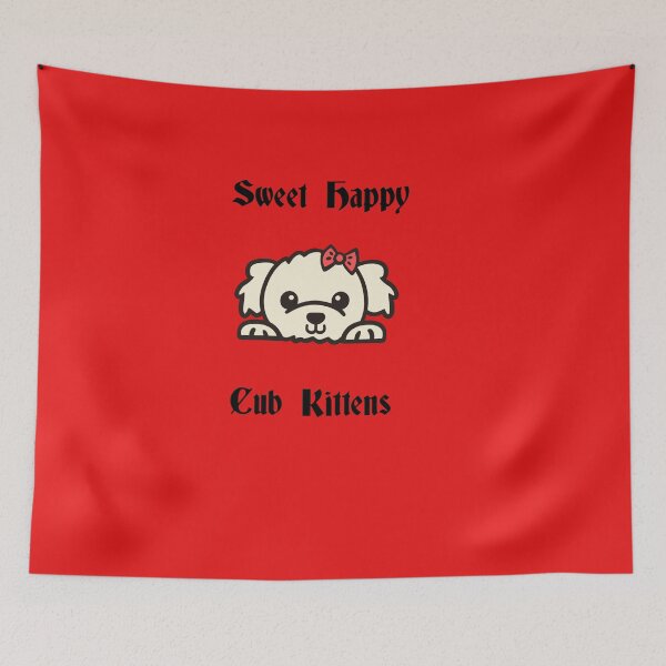 Item preview, Red sweet happy cub kittens  designed and sold by DamaliePierre.