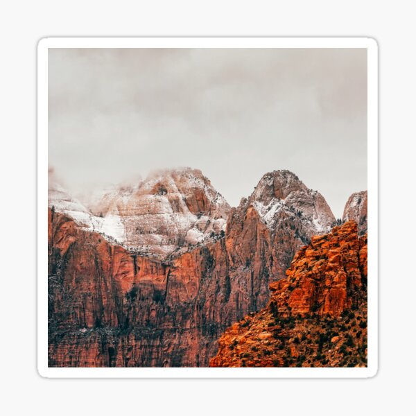 Panoramaaufnahme von Bäumen auf Landschaft Sticker
