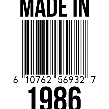 Artwork thumbnail, Made In 1986 by RandomStuffShop