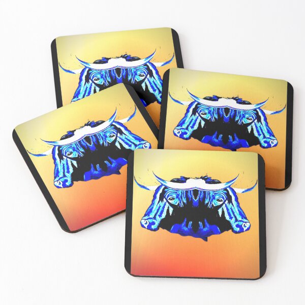 Item preview, Bull twin heads designed and sold by AJSkinnerPrints.