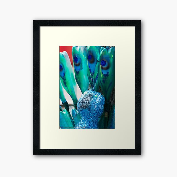 Recycled Peacock at Kettfest2015 Framed Art Print