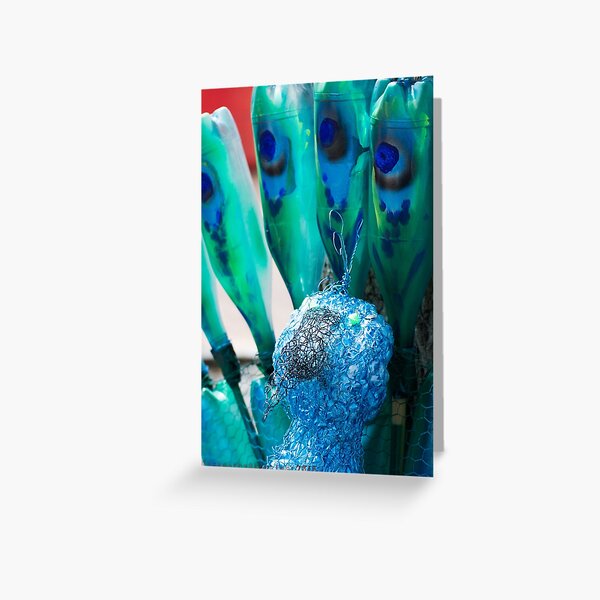 Recycled Peacock at Kettfest2015 Greeting Card