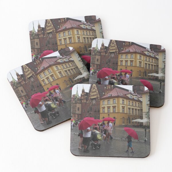 Item preview, Dark pink umbrellas in Wroclaw, Poland designed and sold by wineandwords.