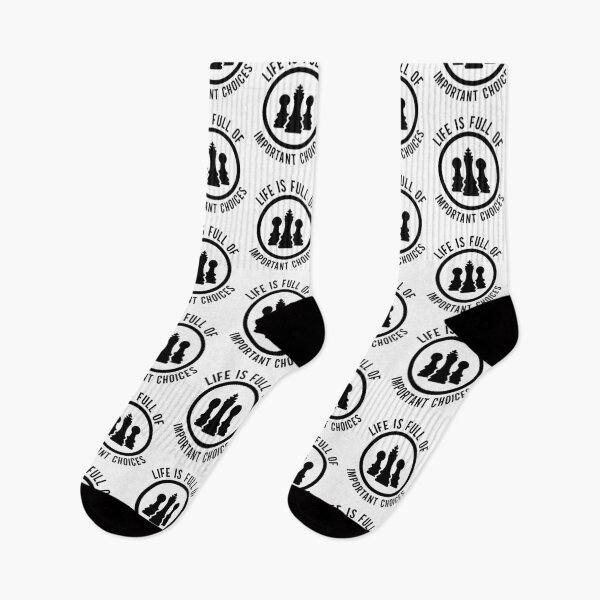 Item preview, Life Is Full Of Important Choices Chess Lover Black and White inspirational Sayings Quotes designed and sold by clothesy7.