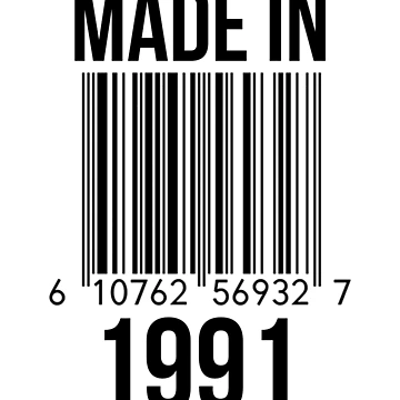 Artwork thumbnail, Made In 1991 by RandomStuffShop